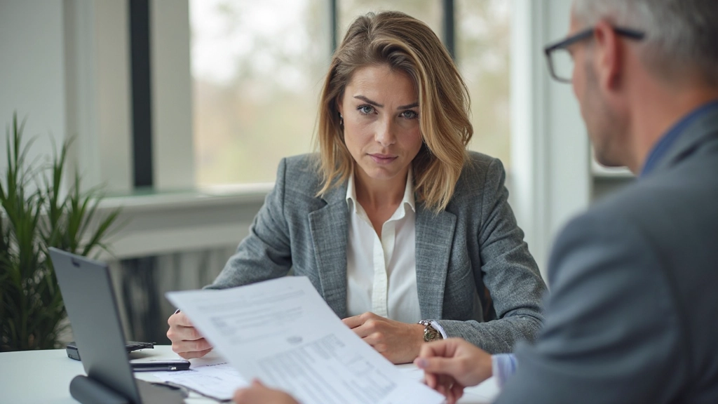 Versicherungsberater bei der Besprechung mit Kundin