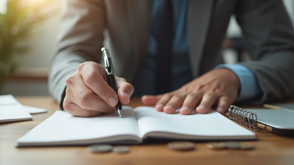 Darstellung von verschiedenen Finanzprodukten und Investitionsmöglichkeiten auf dem Schreibtisch